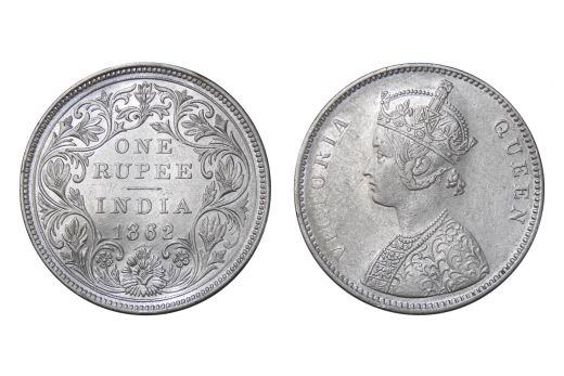 British India,  Victoria Queen, Rupee, Silver, 1862