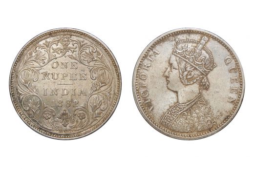 British India,  Victoria Queen, Rupee, Silver, 1862