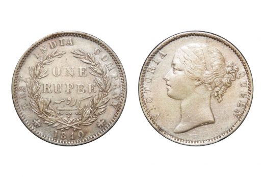 East India Company, Victoria Queen (D.L), Rupee, Silver, 1840