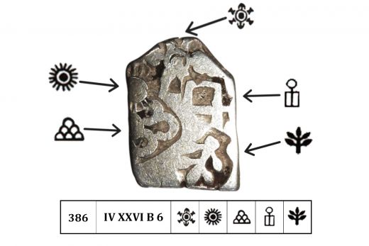 Magadha Empire , Nanda Dynasty ( C.345 - 322 BC) ,Karshapana