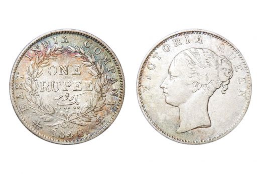 East India Company, Victoria Queen (C.N), Rupee, Silver, 1840