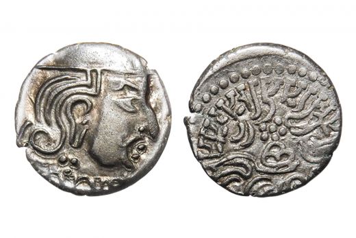 Western Kshatrapas, Damasena (c. 222–238 CE), son of Rudrasimha, Drachm