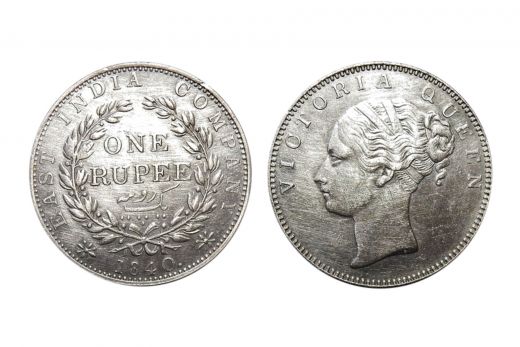 East India Company, Victoria Queen, Rupee, Silver, 1840