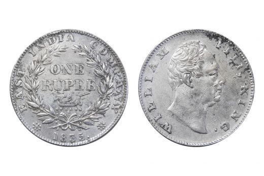 East India Company, William IIII, Rupee, Silver, 1835