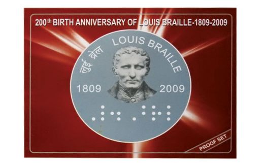 2009 - 200th BIRTH ANNIVERSARY OF LOUIS BRAILLE PROOF SET