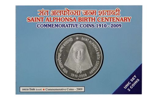 2009 - SAINT ALPHONSA BIRTH CENTENARY 1910 - 2009 UNC SET