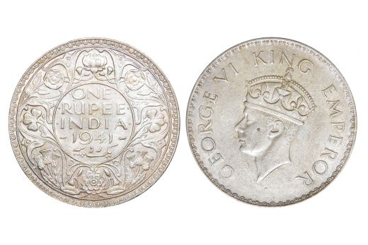 British India, George V, Rupee, Silver, Mint - Bombay, 1918