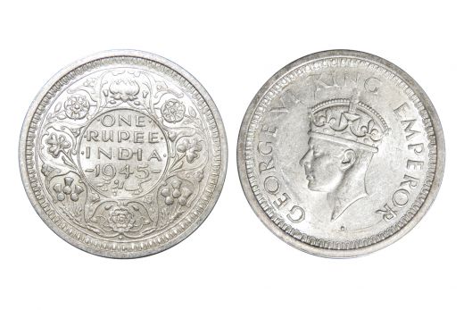 British India, George V, Rupee, Silver, Mint - Bombay, 1918