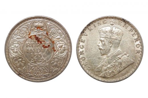 British India, George V, 1/2 Rupee, Silver, Mint - Bombay , 1936