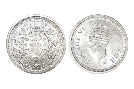 British India, George V, Rupee, Silver, Mint - Bombay, 1918