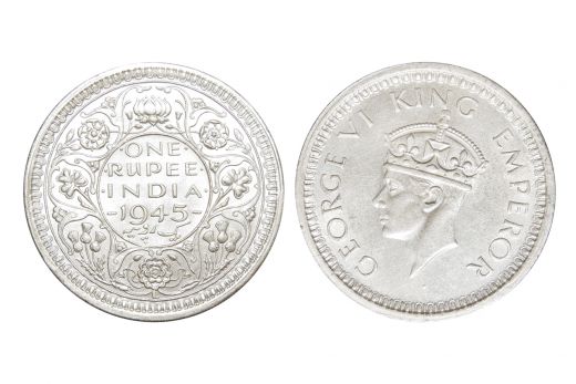 British India, George V, Rupee, Silver, Mint - Bombay, 1918