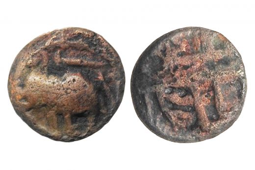 Vijayanagara Empire, Sadashivaraya (AD 1542–1568), Copper Unit, 2.50 g.