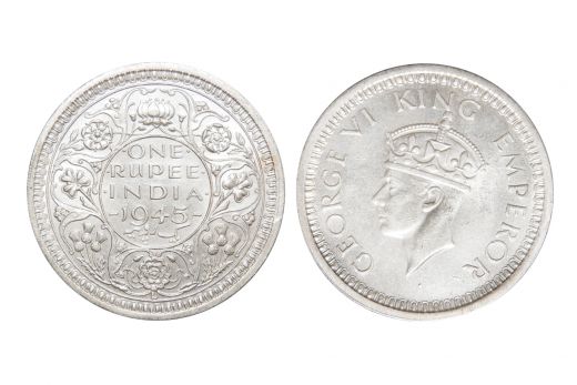 British India, George V, Rupee, Silver, Mint - Bombay, 1918