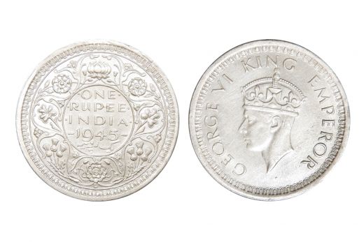 British India, George V, Rupee, Silver, Mint - Bombay, 1918