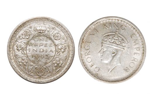 British India, George V, Rupee, Silver, Mint - Bombay, 1918