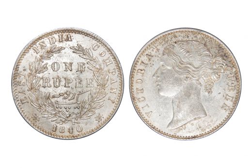 East India Company, Victoria Queen, Rupee, 1840