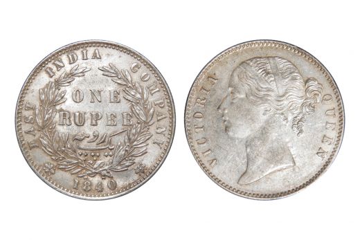 East India Company, Victoria Queen, Rupee, 1840