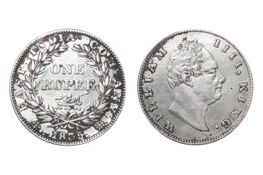 East India Company, William IIII, Rupee, Silver, 1835