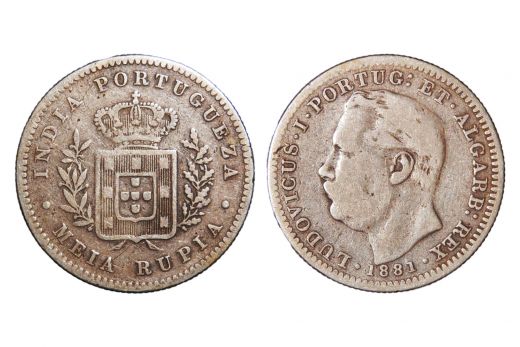 Portugese India, Ludovicus I , silver, 1 Rupia, 1882