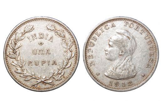 Portugese india, silver, 1 Rupia, 1912