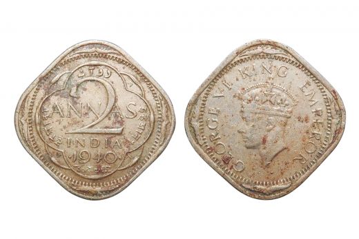 British India , George VI, 1 Anna, Copper Nickel , Mint - Calcutta , 1946