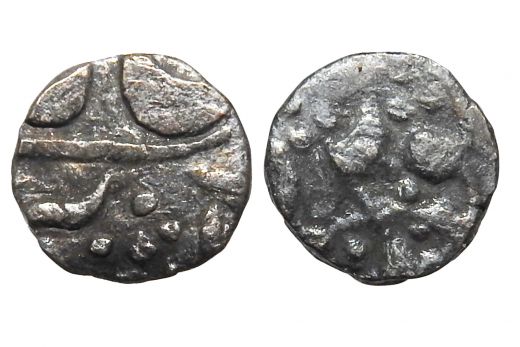 Gwalior State, Mahadji Rao, INO Shah Alam II , 1/8 Rupee, Silver, AD 1761