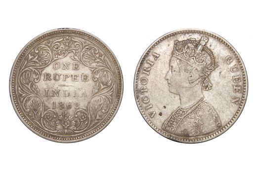 British India,  Victoria Queen, Rupee, Silver, 1862