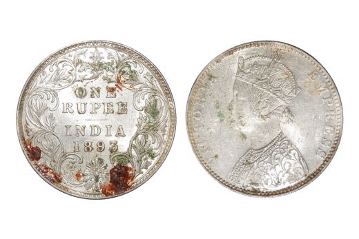 British India, Victoria Empress , Rupee, Silver, Mint - Bombay, 1893