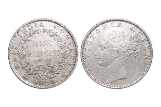 East India Company, Victoria Queen, Rupee, Silver, 1840