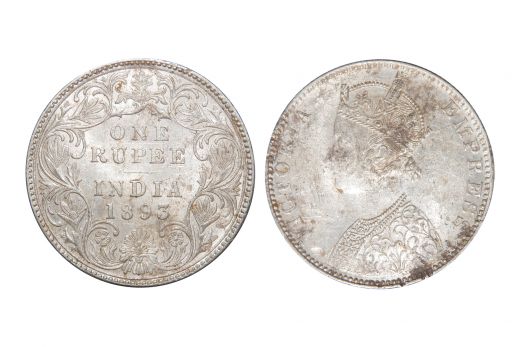 British India, Victoria Empress , Rupee, Silver, Mint - Bombay, 1893