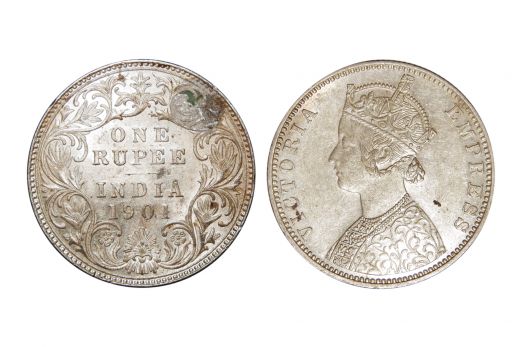 British India, Victoria Empress , Rupee, Silver, Mint - Bombay, 1901