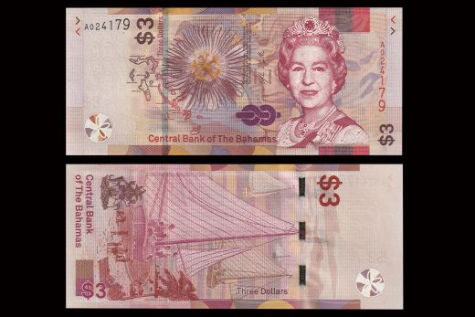 BAHAMAS 3 DOLLARS 2019